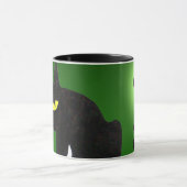 SCHWARZE CAT NINJA Green Tasse (Zentrum)
