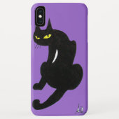 SCHWARZE CAT NINJA Lila Case-Mate iPhone Hülle (Rückseite)