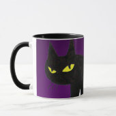 SCHWARZE CAT NINJA Lila Tasse (Links)