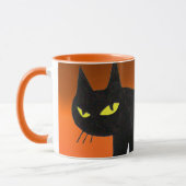SCHWARZE CAT NINJA Orange Halloween Tasse (Links)