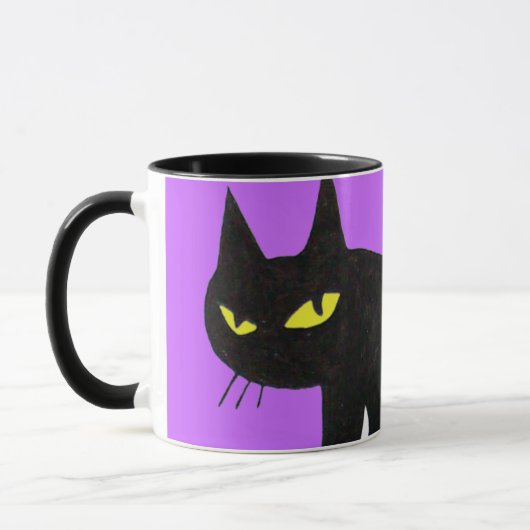 SCHWARZE CAT NINJA Ultra-Violet Lila Tasse (Links)
