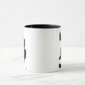 SCHWARZE CAT NINJA Weiß Tasse (Zentrum)