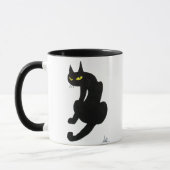 SCHWARZE CAT NINJA Weiß Tasse (Links)