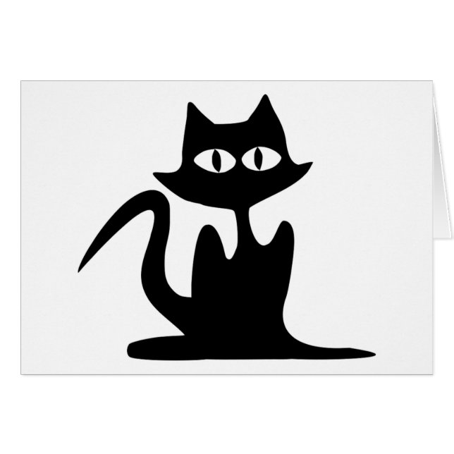 SCHWARZE CAT-SILHOUETTE (Vorderseite (Horizontal))