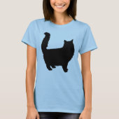 SCHWARZE CAT-SILHOUETTE-ART-T - SHIRT (Vorderseite)