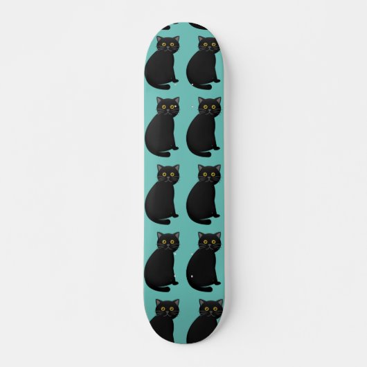 SCHWARZE CAT-SKATEBOARTEN SKATEBOARD (Vorne)