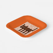 SCHWARZE CAT STRICK 7" Square Paper Teller II (Gewinkelt)