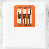 SCHWARZE CAT-STRICK Große Quadrat-Umschlag Aufkleb Quadratischer Aufkleber (Tasche)