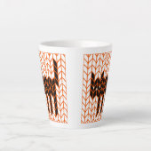 SCHWARZE CAT STRICK Latte Tasse (Vorderseite)