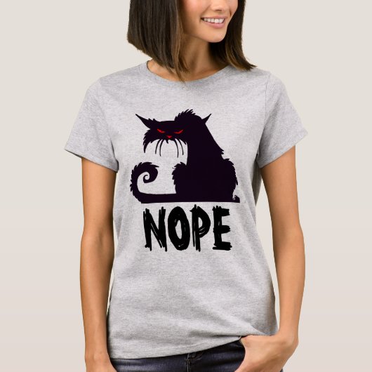 SCHWARZE CAT-T - Shirt FÜR NOPEN (Vorderseite)