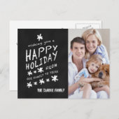 SCHWARZE CHALKBOARD FERIENWOHNUNG FOTO POSTCARD FEIERTAGSPOSTKARTE (Vorne/Hinten)