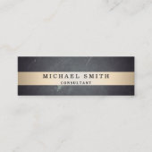 Schwarze Chalkboard-Imitate - Gold gestreift Mini Visitenkarte (Vorderseite)