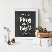 Schwarze Chalkboard-Weihnachtsmauer Poster