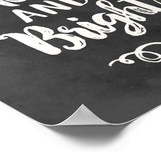 Schwarze Chalkboard-Weihnachtsmauer Poster (Ecke)