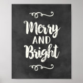 Schwarze Chalkboard-Weihnachtsmauer Poster (Vorne)