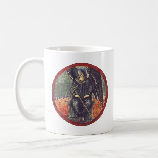 Schwarze Cherubim-Engel Kaffeetasse (Links)