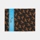 Schwarze Chesapeakebuchtretrievernamenshunde Fleecedecke (Vorderseite (Horizontal))