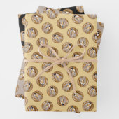 Schwarze Chickade im Winter Original Foto Geschenkpapier Set (Beispiel)