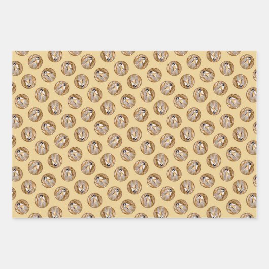 Schwarze Chickade im Winter Original Foto Geschenkpapier Set (Vorderseite)