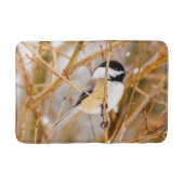 Schwarze Chickade - Original-Foto Badematte (Vorderseite)