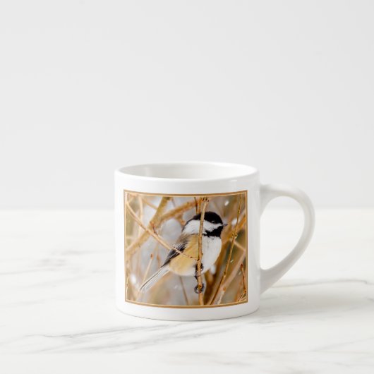 Schwarze Chickade - Original-Foto Espressotasse (Rechts)