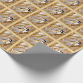 Schwarze Chickade - Original-Foto Geschenkpapier (Ecke)
