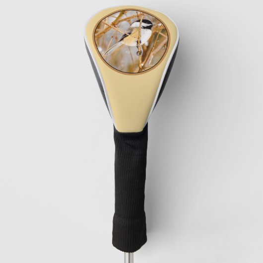 Schwarze Chickade - Original-Foto Golf Headcover (Vorderseite)