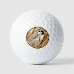 Schwarze Chickade - Original-Foto Golfball