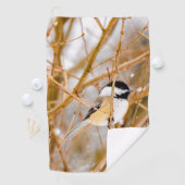 Schwarze Chickade - Original-Foto Golfhandtuch (Insitu)