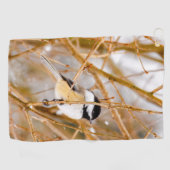 Schwarze Chickade - Original-Foto Golfhandtuch (Horizontal)