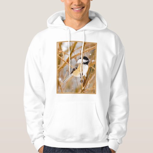 Schwarze Chickade - Original-Foto Hoodie (Vorderseite)