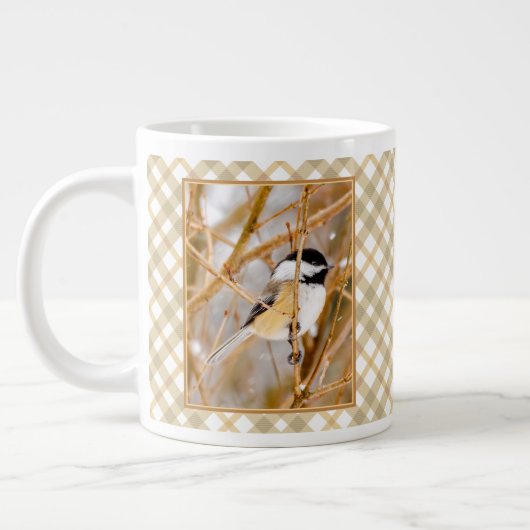 Schwarze Chickade - Original-Foto Jumbo-Tasse (Links)