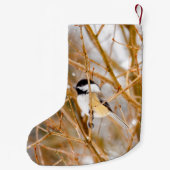 Schwarze Chickade - Original-Foto Kleiner Weihnachtsstrumpf (Rückseite)