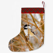 Schwarze Chickade - Original-Foto Kleiner Weihnachtsstrumpf (Rückseite)