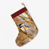 Schwarze Chickade - Original-Foto Kleiner Weihnachtsstrumpf (Rückseite (Hängend))
