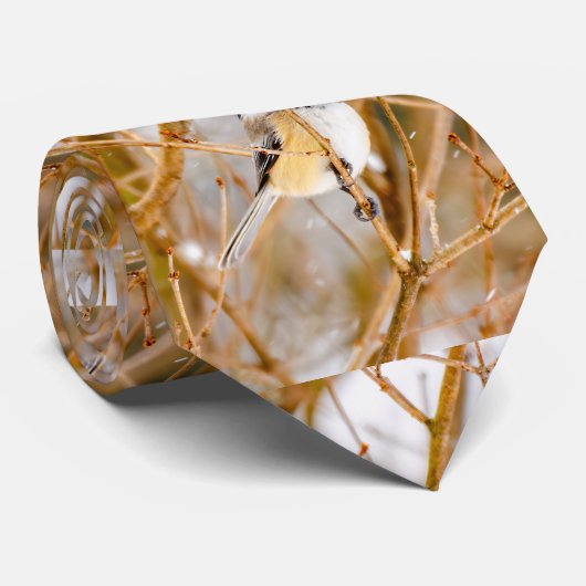 Schwarze Chickade - Original-Foto Krawatte (Gerollt)