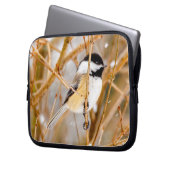 Schwarze Chickade - Original-Foto Laptopschutzhülle (Vorderseite Links)