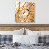Schwarze Chickade - Original-Foto Leinwanddruck (Insitu (Schlafzimmer))