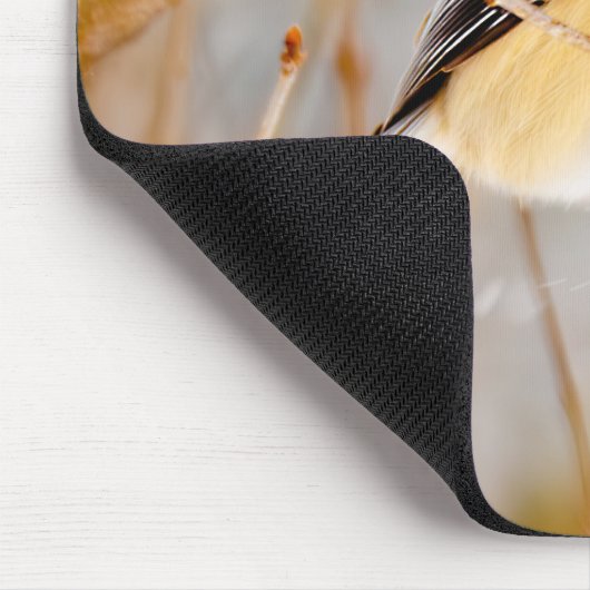 Schwarze Chickade - Original-Foto Mousepad (Ecke)