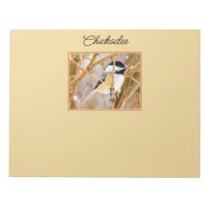 Schwarze Chickade - Original-Foto Notizblock
