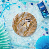 Schwarze Chickade - Original-Foto Pappteller (Party)