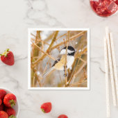 Schwarze Chickade - Original-Foto Serviette (Beispiel)
