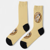 Schwarze Chickade - Original-Foto Socken (Linkes Detail)
