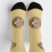 Schwarze Chickade - Original-Foto Socken (Oben)