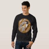 Schwarze Chickade - Original-Foto Sweatshirt (Vorne ganz)
