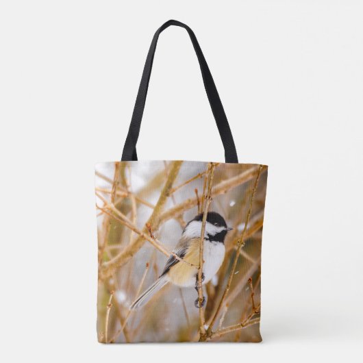 Schwarze Chickade - Original-Foto Tasche (Rückseite)