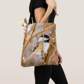 Schwarze Chickade - Original-Foto Tasche (Von Nahem)