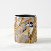 Schwarze Chickade - Original-Foto Tasse (Zentrum)