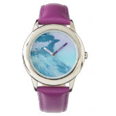 Schwarze Chickade Print eWatch Armbanduhr (Vorderseite)