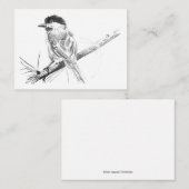 Schwarze Chickadee-Blankenkarte Mitteilungskarte (Vorne/Hinten)